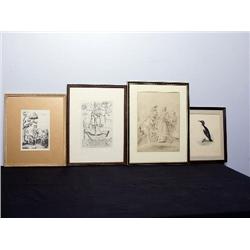 Four Old Framed Engravings