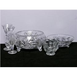 Five Items Cut Crystal Ware