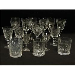 Cut Crystalware: Various Glasses
