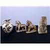 Image 1 : Four Artifacts in Ceramic and Wood