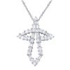 Image 1 : 1.14 CTW Diamond Necklace 18K White Gold - REF-115F8N