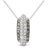 Image 1 : 0.48 CTW Diamond & Brown Diamond Pendant 14K White Gold - REF-41R8K