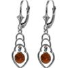 Image 1 : Genuine 1.25 ctw Garnet Earrings 14KT White Gold - REF-25A6K