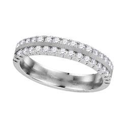 1/2 CTW Womens Machine Set 14kt White Gold - REF-54X5T