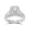 Image 1 : 1 CTW Round Diamond Bridal Wedding Ring 14kt Two-tone Gold - REF-136W4H