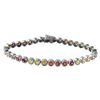 Image 1 : 6.17 CTW Multi-Color Sapphire Bracelet 14K White Gold - REF-117K8W