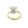 Image 1 : Genuine 0.60 ctw Aquamarine Ring 14KT Yellow Gold - REF-30K6V