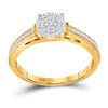 Image 1 : 1/5 CTW Round Diamond Cluster Bridal Wedding Engagement Ring 10kt Yellow Gold - REF-20R5X