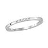 Image 1 : 1/10 CTW Womens Round Diamond Stackable Band Ring 10kt White Gold - REF-13V2Y