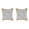 Image 1 : 1/3 CTW Womens Round Pave-set Diamond Square Kite Cluster Earrings 10kt Yellow Gold - REF-21T8V