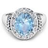 Image 3 : Natural 3.53 CTW Aquamarine & Diamond Ring 14K White Gold - REF-134X2K