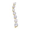 Image 1 : 1 CTW Womens Round Pave-set Diamond Journey Graduated Pendant 14kt Yellow Gold - REF-115H8R