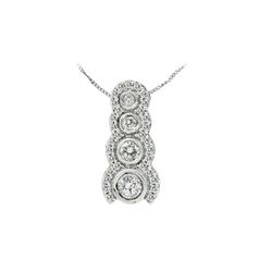 0.75 CTW Diamond Necklace 14K White Gold - REF-86H2M