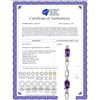 Image 2 : Genuine 1.16 ctw Amethyst & Diamond Bracelet 14KT White Gold - REF-62V3W