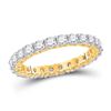 Image 1 : 2 CTW Womens Round Diamond Eternity Wedding Band Ring 14kt Yellow Gold - REF-163R5X