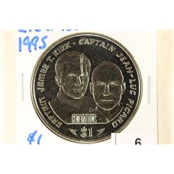 1995 LIBERIA $1 STAR TREK GENERATIONS CAPT. JAMES