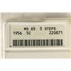 Image 3 : 1956 JEFFERSON NICKEL ANACS MS65 5 STEPS