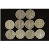 Image 2 : 10 ASSORTED 1940'S MERCURY DIMES