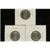 Image 2 : 3-1962 WASHINGTON SILVER QUARTERS BRILLIANT UNC