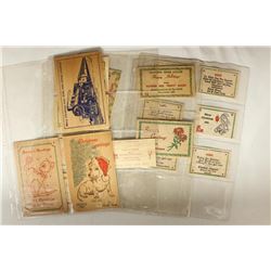 18 ASSORTED CHRISTMAS / HAPPY HOLIDAYS WOODEN