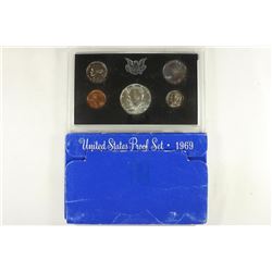 1969 US PROOF SET WITH BOX, 40% SILVER JFK HALF