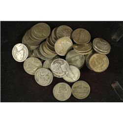 ROLL OF 40-1944-S 35% SILVER JEFFERSON WAR NICKELS