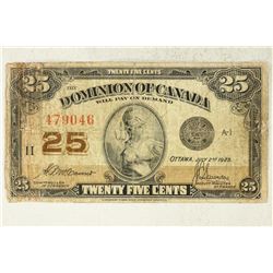 1923 DOMINION OF CANADA 25 CENT FRACTIONAL