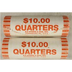 2-$10 ROLLS OF 2009-P GUAM QUARTERS BRILLIANT UNC