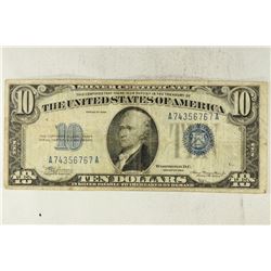 1934 $10 SILVER CERTIFICATE BLUE SEAL