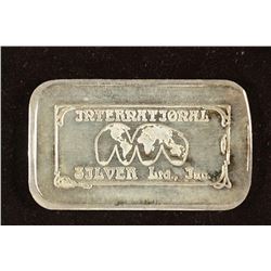 1 TROY OZ .999 FINE SILVER INGOT INTERNATIONAL