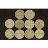Image 2 : 10 ASSORTED 35% SILVER JEFFERSON WAR NICKELS