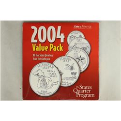 2004-P & D ALL 5 STATE QUARTERS SETS IN SEALED