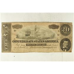 1864 CONFEDERATE STATES OF AMERICA $20