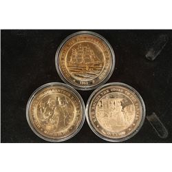 3-1 3/4'' BRONZE TOKENS 1851 CLIPPER SHIPS VIE