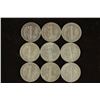 Image 2 : 9 ASSORTED 1940'S MERCURY DIMES