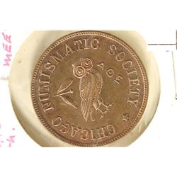 1912 CHICAGO COIN CLUB MEETING 100TH MEETING AU