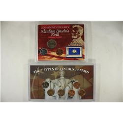 2 US COIN SETS, THE 7 TYPES OF LINCOLN CENTS AND