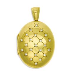 Diamond, Gold Locket, Charles Green & Sons 