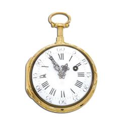 Bertrand Diamond, Gold, Openface Pocket Watch 