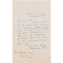 Franklin Pierce Autograph Letter Signed