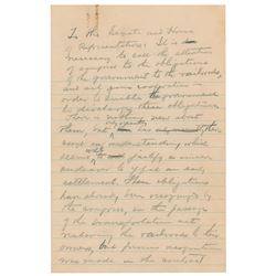 Warren G. Harding Autograph Manuscript Signed