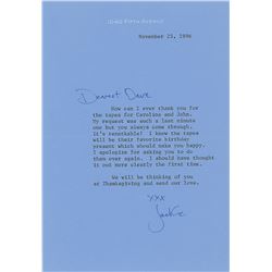 Jacqueline Kennedy Typed Letter Signed