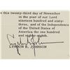 Image 2 : Lyndon B. Johnson Signed Press Release