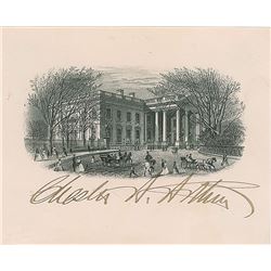 Chester A. Arthur Signed Engraving