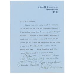 Janet Bouvier Auchincloss Typed Letter Signed