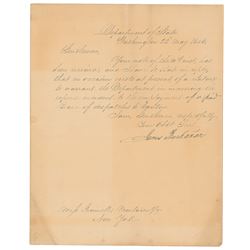 James Buchanan Letter Signed