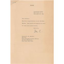 Dwight D. Eisenhower Typed Letter Signed