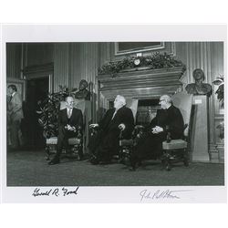 Gerald Ford and John Paul Stevens Signed Photograph