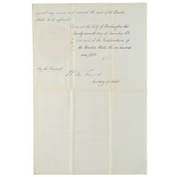 Rutherford B. Hayes Document Signed