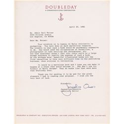 Jacqueline Kennedy Typed Letter Signed